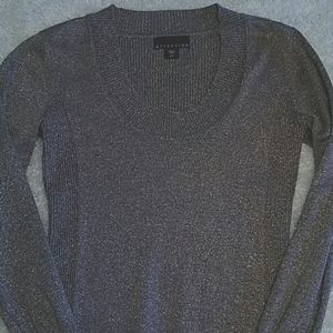 Attention brown low crew neck sweater.